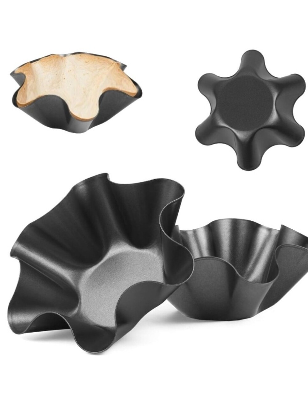 Taco Bowl Shell Maker  - Non Stick - 4 pack - Make The Perfect Taco Salad Bowl!